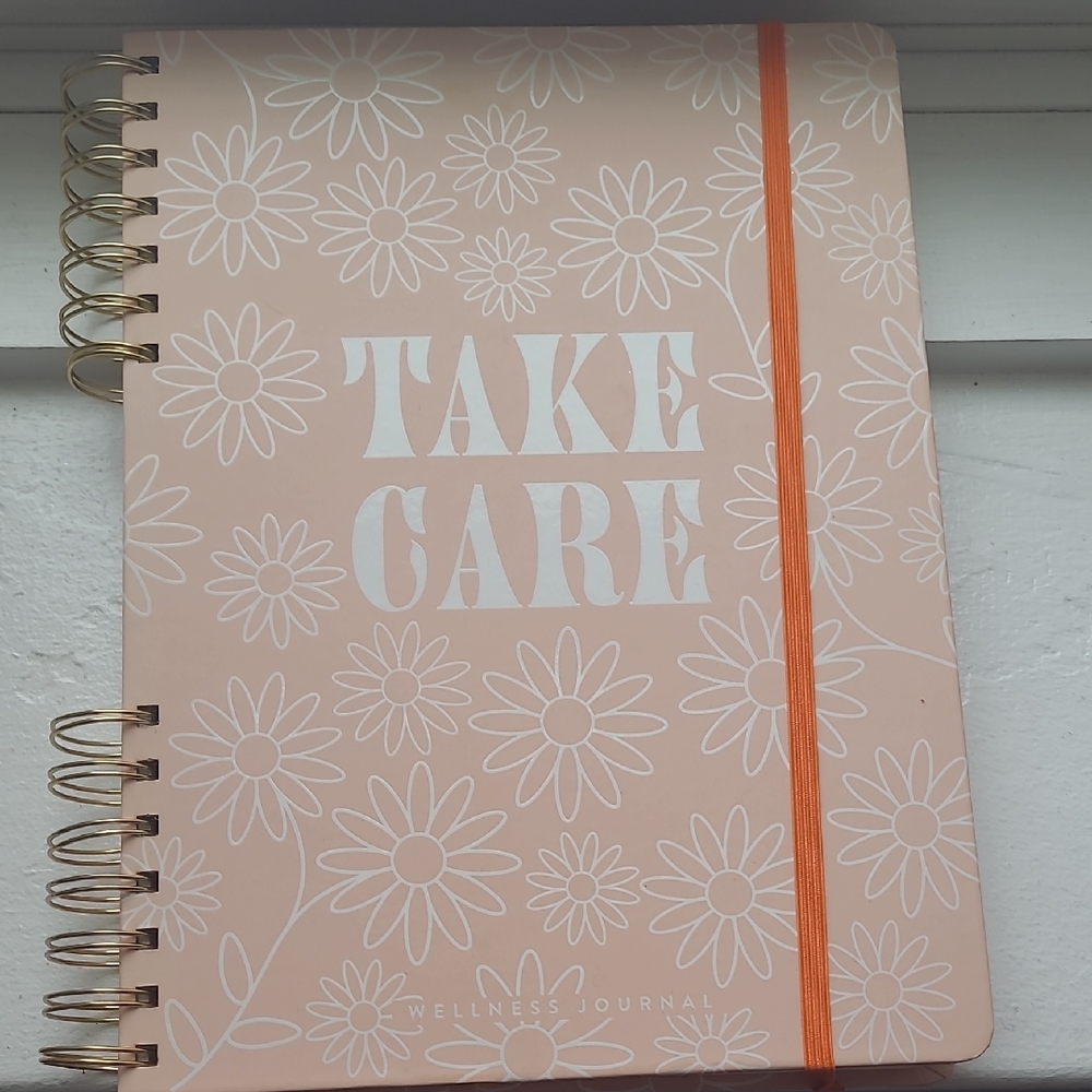 Peach Floral Wellness Journal